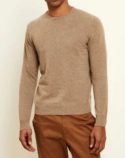 Homme Uverny Pull 100% Cachemire col rond London pavé