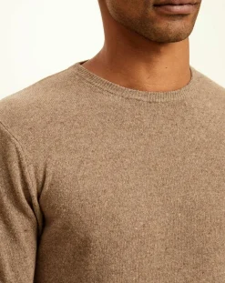 Homme Uverny Pull 100% Cachemire col rond London pavé