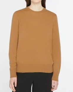 Femme Galeries Lafayette Pull 100% Cachemire col rond Zabri camel