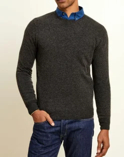 Uverny Pull 100% Cachemire col rond London anthracite