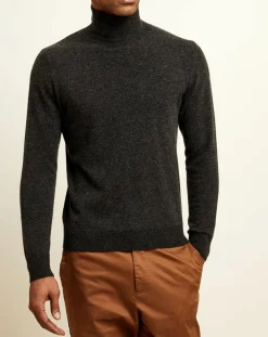 New Uverny Pull 100% Cachemire col roulé Orlando anthracite
