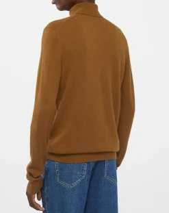 Homme Galeries Lafayette Pull 100% Cachemire col Roulé Uni Nachrol camel/gold