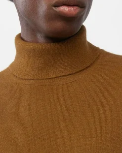 Homme Galeries Lafayette Pull 100% Cachemire col Roulé Uni Nachrol camel/gold