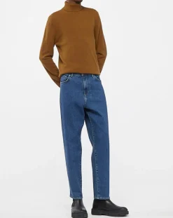 Homme Galeries Lafayette Pull 100% Cachemire col Roulé Uni Nachrol camel/gold