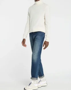 Discount Galeries Lafayette Pull 100% Cachemire col Roulé Uni Nachrol écru