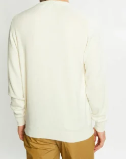 New Galeries Lafayette Pull 100% Cachemire Machron col rond écru