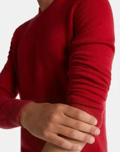 Discount Galeries Lafayette Pull 100% Cachemire Machve col V rouge