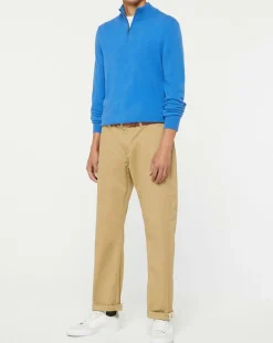 New Galeries Lafayette Pull 100% Cachemire Nachcam col zippé bleu