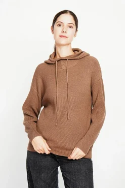 Clearance Assuili Pull à capuche marron