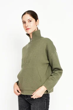 Sale Assuili Pull à col montant kaki