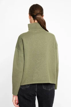 Sale Assuili Pull à col montant kaki