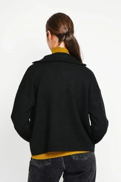 Best Assuili Pull à col montant noir