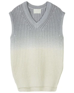 Femme Marc O'Polo Pull 100% Coton Bio Tie & Dye bleu/blanc