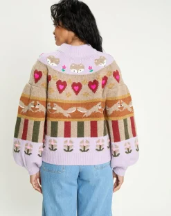 Clearance Manoush Pull 100% Laine Fox Farm unique