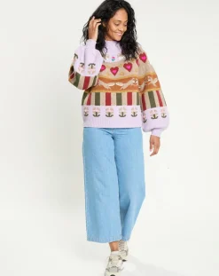 Clearance Manoush Pull 100% Laine Fox Farm unique