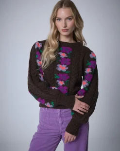 New Manoush Pull 100% Laine Heidi chocolat