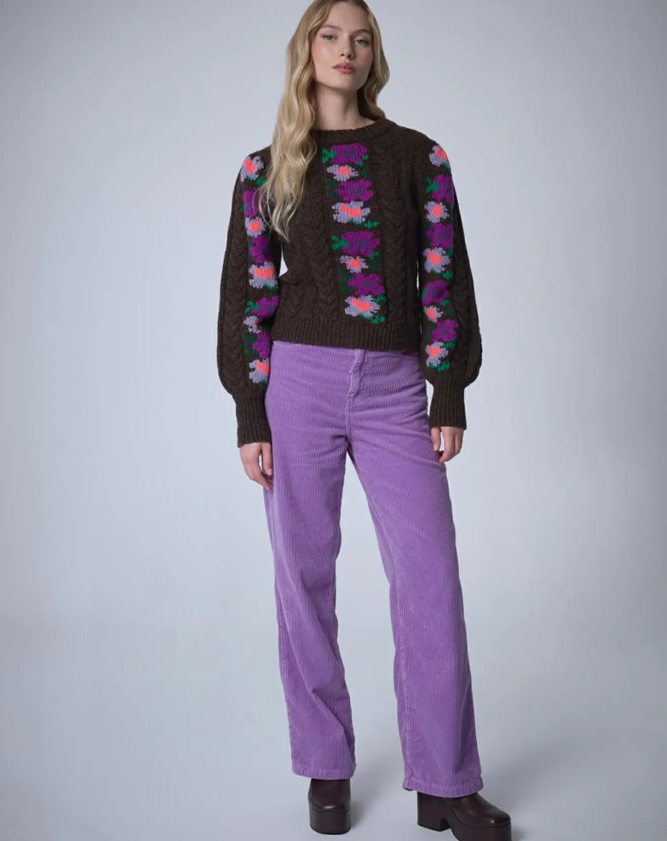 New Manoush Pull 100% Laine Heidi chocolat