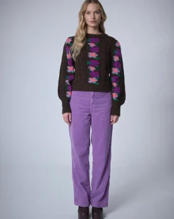 New Manoush Pull 100% Laine Heidi chocolat