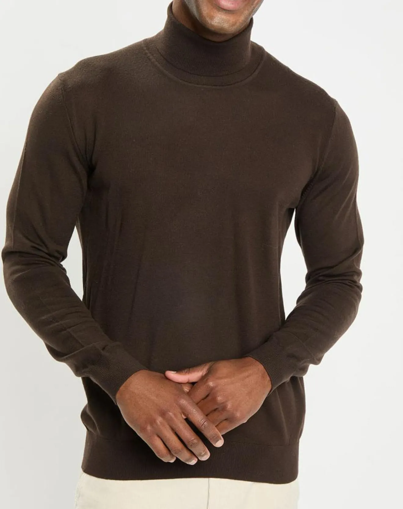 Sale Marc O'Polo Pull 100% Laine marron foncé