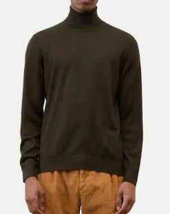 Sale Marc O'Polo Pull 100% Laine marron foncé