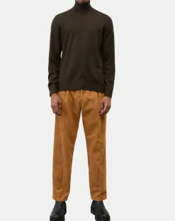 Sale Marc O'Polo Pull 100% Laine marron foncé