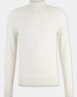 Sale Hackett London Pull 100% Laine Mérinos écru
