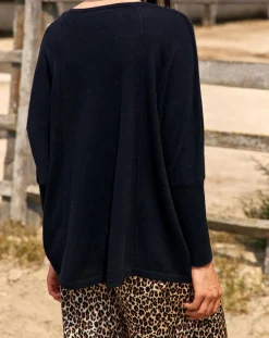 Femme Lauren Vidal Pull 100% Laine Naomi noir