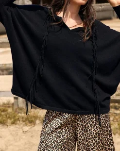 Femme Lauren Vidal Pull 100% Laine Naomi noir