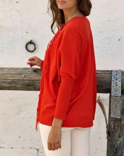 Online Lauren Vidal Pull 100% Laine Naomi orange