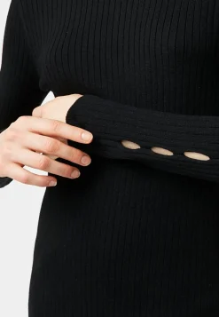 Femme Rodier Pull, Abelle col montant ouvertures noir