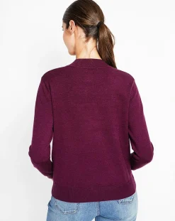 Femme Assuili Pull Adeline bordeaux