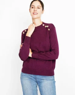 Femme Assuili Pull Adeline bordeaux