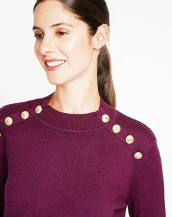 Femme Assuili Pull Adeline bordeaux