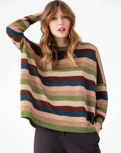 Femme Indies Pull Alesia rayures lurex