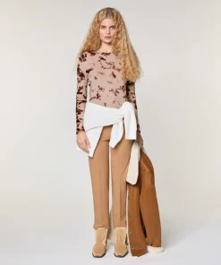 Online Rodier Pull Alina en Laine mélangée beige