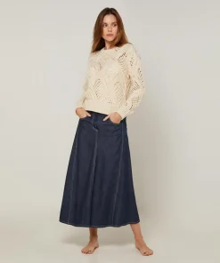 Online Rodier Pull Anastasia en Laine mélangé blanc ivoire