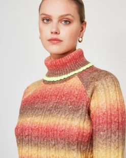 Outlet Manoush Pull Arc-en-ciel kaki