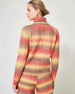 Outlet Manoush Pull Arc-en-ciel kaki