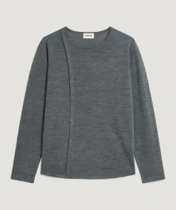 Rodier Pull Asuncion 100% laine col rond gris plomb