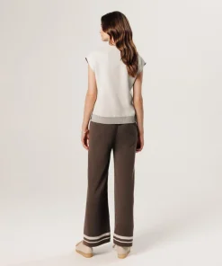 Rodier Pull Aurély manches courtes col V blanc écru