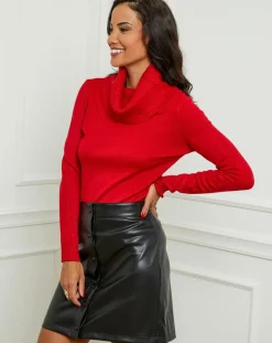 Femme Soft Cashmere Pull Ava rouge