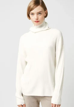 Femme Rodier Pull Azalée large col Roulé blanc écru