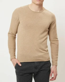 Marc O'Polo Pull bi-matière beige