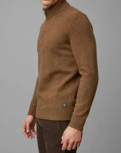 Homme Marc O'Polo Pull Camionneur en Laine & Coton mélangés marron