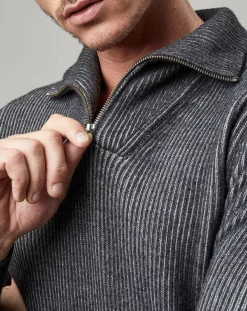 Homme Marc O'Polo Pull Camionneur en Laine mélangée gris foncé