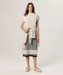 Femme Rodier Pull Cerise manches courtes col monta blanc écru