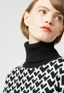 Best Rodier Pull Claire-Alix court jacquard col roulé noir