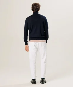 Discount Rodier Pull Clément 100% laine col rond bleu nuit