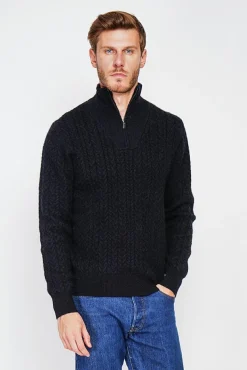 Homme C&Jo Pull col camionneur noir