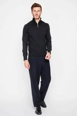 Homme C&Jo Pull col camionneur noir